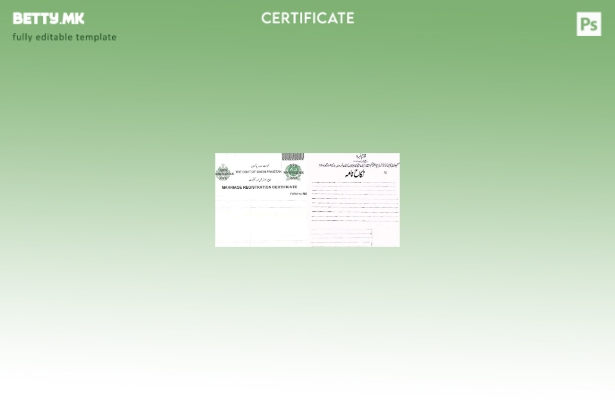 модерен стил Пакистанската влада на Синд Пакистан Шаблон за сертификат за брак